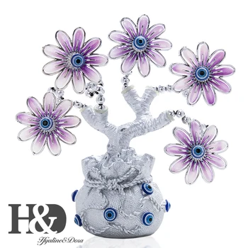 H&D Mėlyna Blogio Akių Medžio Derva Pinigų Likimo Medžio Apdaila Apsaugos Sėkmės Dovana Pelėda Drugelis Gėlių Dramblys Ornamentu