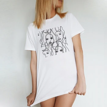 Harajuku Grafinis Tees Baltos Medvilnės Atsitiktinis Moterų Top&Tees 2019 M. Vasarą femme Custom t shirts madinga stiliaus drabužių