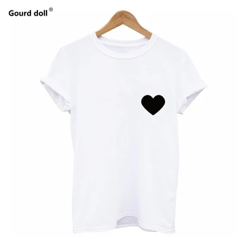 Harajuku Love Spausdinti vasaros mielas marškinėliai moterims moterų tumblr Atsitiktinis Marškinėliai, Rankovės O-kaklo trumpomis Rankovėmis drabužius Kawaii balta