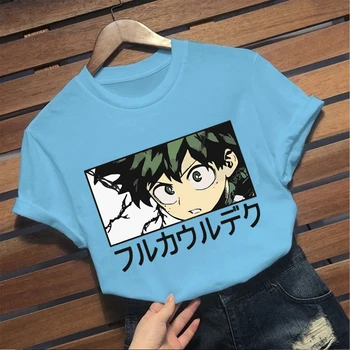 Harajuku Mano Herojus akademinės bendruomenės Unisex marškinėliai Japonų Anime Izuku Midoriya Spausdinti Vyrų Tees Streetwear Atsitiktinis Viršūnės
