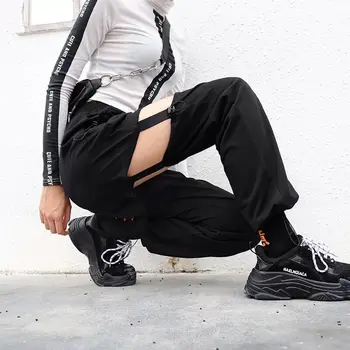 Harajuku naujų korėjos Įžymybė pat aukšto liemens kelnės Moterims Atsitiktinis Streetwear vasaros korėjos kelnės moterų Gerbėjai seksualus Sweatpants