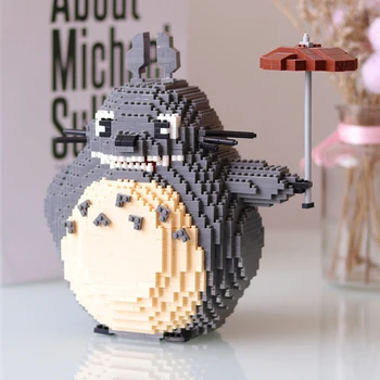 HC 9005 Gyvūnų Anime Pet Mano Kaimynas Totoro Katė Pav 3D Modelį Statybinių Blokų Rinkinį 