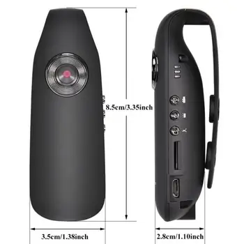 HD 1080P 130 laipsnis Mini Kamera Judesio aptikimo Brūkšnys Cam Policijos Įstaiga, Motociklo, Dviračio Kamera Judesio