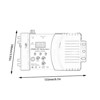 HDM-compatible68 Moduliatorius Skaitmeniniu RF HD Moduliatorius AV RF Konverteris VHF UHF PAL/NTSC Standarto Nešiojamų Moduliatorius MUMS Mėlyna