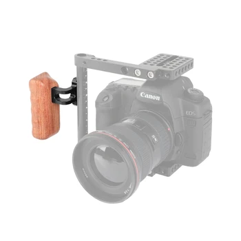 HDRiG Medinė Rankena Su 1/4 Varžtai Ryšį, Skirtas DSLR Fotoaparatas Narve Įrenginys Stebėti Narve Įrenginys