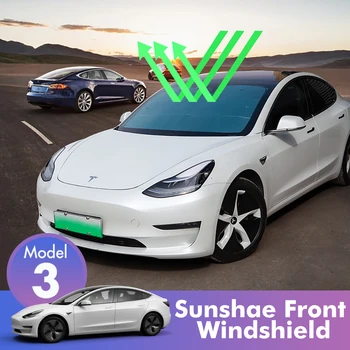 Heenvn Model3 Automobilio Saulės Atspalvių prekinis, galinis Stiklo Už Tesla Model 3 Priedai skėtį nuo saulės Pavėsyje Skydelis Priekinis Dangtis Anti UV spindulių Apsaugotas Trijų