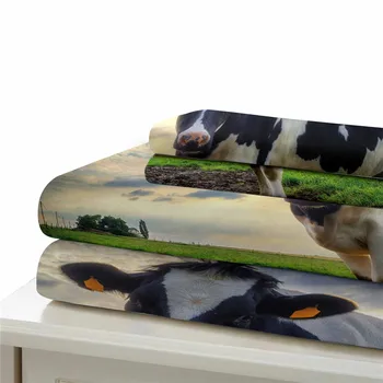 HELENGILI 3D Patalynės Komplektas Karvė Spausdinti Antklode Padengti Nustatyti Patalyne su Užvalkalas Lova Nustatyti Namų Tekstilės #COW24