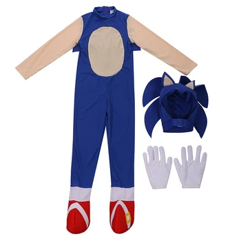 Helovinas Kostiumas Sonic The Hedgehog Cosplay Kostiumai Berniukams, Mergaitėms Sonic Žaidimo Veikėjas Jumpsuit Vaikas Karnavalas puošniai Apsirengti C52K100
