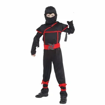 Helovinas kostiumas vaikams kalėdų, naujųjų metų Šaliai juoda berniukai ninja assassin kariai puras kostiumai vaikams cosplay berniukas