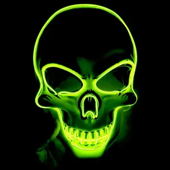 Helovinas Skeletas LED Kaukė Cosplay Švyti Veidas, Burna Kaukolės Kaukę Diskotekos Klubas Šventė Šalies Kaukės Siaubo Tamsiai Šviesos Masque