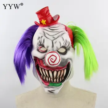 Helovyno Cosplay Realus Latekso Kaukės Juokingas Klounas Halloween Mask Man Baisu Tušus Siaubo Masker Karnavalas Išdaiga Masque Rekvizitai