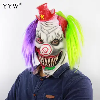 Helovyno Cosplay Realus Latekso Kaukės Juokingas Klounas Halloween Mask Man Baisu Tušus Siaubo Masker Karnavalas Išdaiga Masque Rekvizitai