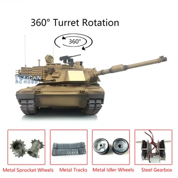 Henglong 1/16 TK 6.0-Ų Atnaujinti M1A2 Abrams RTR RC Bakas 3918 W/ 360° Bokštelis Metalo Dainos TH12939