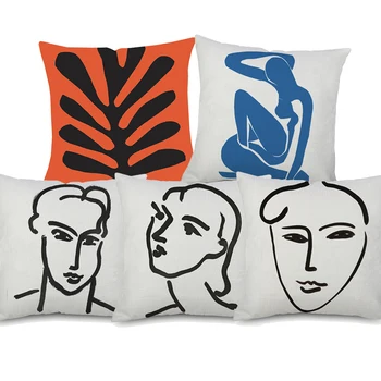 Henri Matisse Portretas Tapybos Pagalvėlių Apvalkalus Europos Šiuolaikinės Namų Dekoratyvinės Pagalvės Užvalkalą