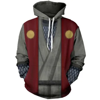 Hokage, Naruto Uzumaki Hoodie Palaidinukė Cosplay 3D vest stiliaus mados hoodie moterų ir vyrų rudens paltai Megztiniai