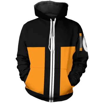 Hokage, Naruto Uzumaki Hoodie Palaidinukė Cosplay 3D vest stiliaus mados hoodie moterų ir vyrų rudens paltai Megztiniai