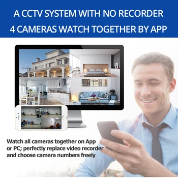 Home Security Belaidė Kamera, VAIZDO stebėjimo Sistema, Lauko 1080P HD 2CH Audio Camara Wifi IP Kameros Vaizdo Stebėjimo komplektas, 2MP