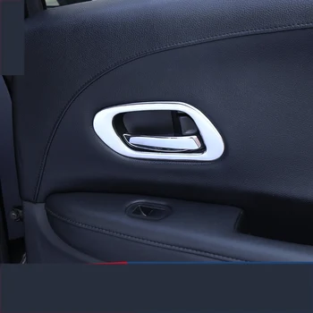 Honda HR-V HRV Vezel 2016 2017 LHD Automobilių Stilius Vidinės durys dubenį rėmo Dangtis Apdaila Durų rankenėlės dangtelis blizgančiais C322
