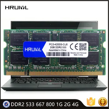HRUIYL Nešiojamas Memoria DDR2 533 667 800MHZ 1G 2G 4GB SODIMM Modulis SDRAM 1.8 V PC2 4200 5300 6400S Nešiojamojo kompiuterio pagrindinės Plokštės Atmintis