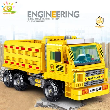 HUIQIBAO 755Pcs Technikos Inžinerijos Sunkvežimių Blokai Miesto Statybos Techninių Transporto priemonių Automobilių Plytų Švietimo Žaislai 