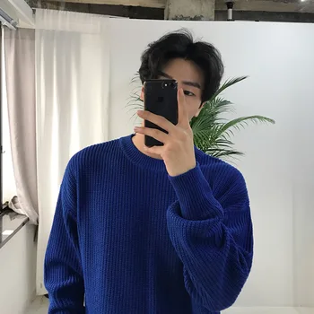 IEFB /vyriški drabužiai rudens witner weater 2020 naujas megztinis apvalios apykaklės Japonų stiliaus atsitiktinis šiltas plonas kintted viršūnes vyrų 9Y3241