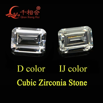 IJ gelsvai baltos spalvos stačiakampio formos kubinių zirconia prarasti CZ stone pateikė xianxiang hui 10vnt krepšys