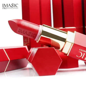 IMAGIC 12 Spalvų Matinis Lūpų dažai Crystal Skiltyje Matinis Lūpų Lazdos Kosmetikos Lengva Dėvėti lūpų dažų Matinis Batom Raudona Pakuotė 1PCS