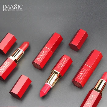IMAGIC 12 Spalvų Matinis Lūpų dažai Crystal Skiltyje Matinis Lūpų Lazdos Kosmetikos Lengva Dėvėti lūpų dažų Matinis Batom Raudona Pakuotė 1PCS