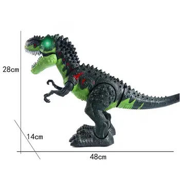 Imituojamas Liepsnos Purškimo Tyrannosaurus T-Rex Dinozaurai Žaislas Vaikams Vaikščioti Dinozaurai Vandens Purškimo Raudonos Šviesos & Tikroviški Garsai