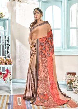 Indija Sarees Tradicinio Siuvinėjimo Kostiumas Etninio Stiliaus Kurtas Moteris Veiklos Šokio Kostiumai Spalvingas Vestuvių Saree