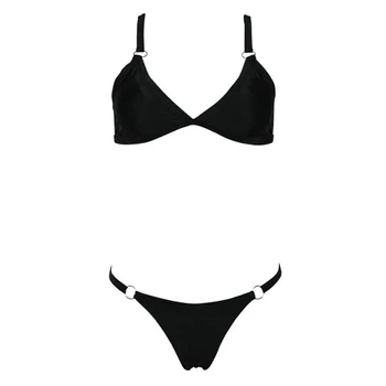 INGAGA Push Up Bikinis Vientisų maudymosi Kostiumėliai Moterims Seksualus Micro Biquini Dirželis maudymosi kostiumėlį Žiedas Maudymosi Kostiumą, 2021 M Plaukimo Kostiumas Moterims