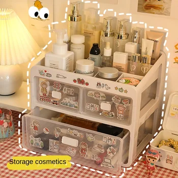 Ins desktop storage box odos priežiūros kosmetika studentų stalčių stiliaus apdailos lauke bendrabutyje artefaktas stalo stovo