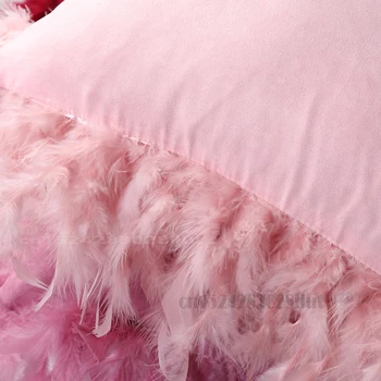 Ins Rožinių Plunksnų Pagalvėlės Pagalvė su užpildu Gyvenimo Kambario, Miegamasis vientisos Spalvos Sofa-lova, Pagalvė Foto Rekvizitai mesti pagalvės 43x43cm