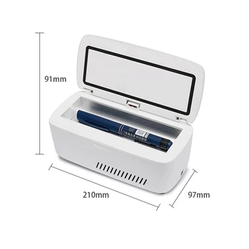 Insulino Medicinos Šaldytuvas Nešiojamas Mini šaldymo sandėlius, Automobilių Šaldymo Elektros Nuolat Temperatue Medicina Lauke 0-25℃ LCD