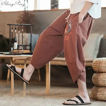 Internete Kinų Parduotuvės Vasaros Haremo Kelnės Kimonos Kelnės Plius Dydis Prarasti Kinų Kelnės Vyras Azijos Streetwear Kimono Kelnės V1845