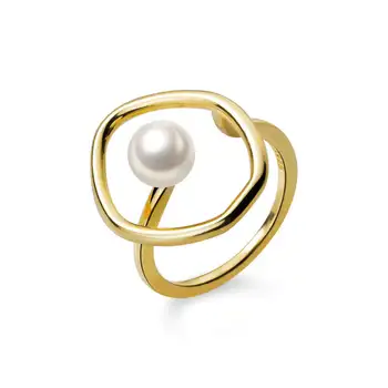 INZATT Nekilnojamojo 925 Sterlingas Sidabro Minimalistinio perlų Žiedas Mados Moterys Šalis Mielas Bauda Papuošalai, Aksesuarai Gimtadienio Dovana