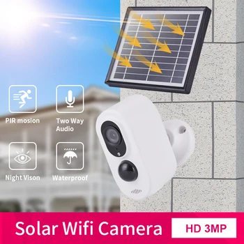 IP Kamera WiFi Sekimo Mini Kamera su Saulės Skydelis, Elektra Baterija Įkraunama Baterija, Lauko, Patalpų Apsaugos VAIZDO Kameros