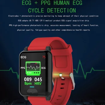 Ip68 Vandeniui Smart Žiūrėti Kūno Temperatūra EKG PPG Sporto Smartwatch Vyrų, Moterų Fitneso Tracker Žiūrėti Kraujo Spaudimą, Širdies ritmą