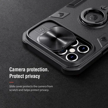 IPhone 12 Pro Max atveju, atsparus smūgiams telefono stovas laikiklis Nillkin iPhone 12 Pro Fotoaparato Apsaugoti Galinį Dangtelį iPhone 12 6.7