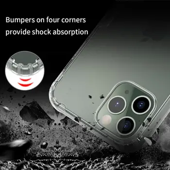IPhone 12 Pro Max Atveju NILLKIN oro Pagalvė TPU atsparus smūgiams Skaidrus Silicio Aišku, Minkštas Galinį Dangtelį iPhone Mini Max 12