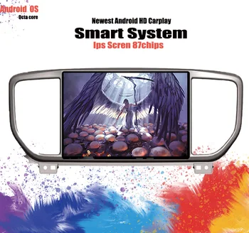 IPS android 10.0 Octa Core automobilių dvd grotuvo KIA sportage 2019 2020 KX5 gps navigacija, 2 din car stereo galvos vienetas