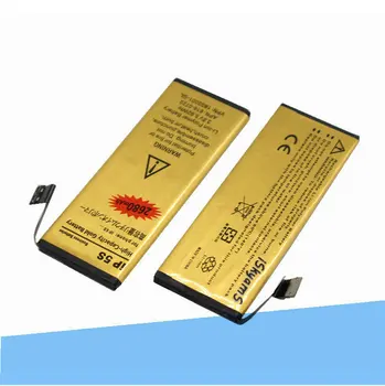 ISkyamS 1x 2680mAh 0 nulinio ciklo Pakeitimo Aukso Li-Polimero Baterijos Skirtos iPhone 5S 5 S Akumuliatorių Baterijas + Remonto Įrankių Rinkinys