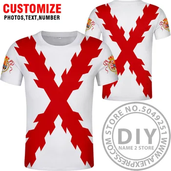 ISPANIJOS IMPERIJOS marškinėliai nemokamai užsakymą pavadinimas ispanija imperio t-shirt bordo ispaniškas katalikų monarchija spausdinimo vėliavos kryžiaus drabužiai