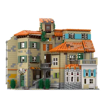 Italijos Architektūros Blokai Kūrėjas Ekspertų Miesto Street View House Modelis SS 3365pcs Plytų Vaikai 