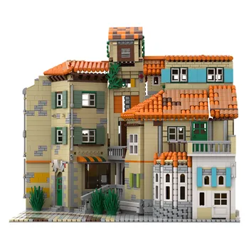 Italijos Architektūros Blokai Kūrėjas Ekspertų Miesto Street View House Modelis SS 3365pcs Plytų Vaikai 