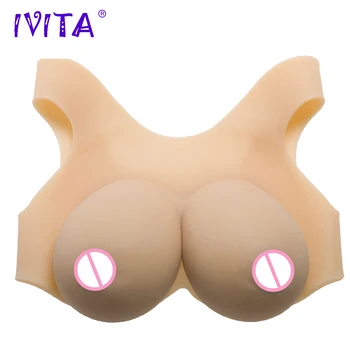 IVITA 1800g Realus Silikoninių Krūtų Formos Klaidinga Krūtis Fake Boobs Tinka Shemale Transseksualų Crossdresser Drag Queen