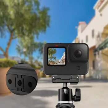 Išradingai Suprojektuoti Dviguba Sąsaja Pakeitimo Adapterį Bazę GoPro Hero 9 Black Ir Herojus 8 Juodas Sporto Fotoaparatai