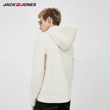 JackJones vyriški Laisvalaikio Medvilnės Patogiai Spausdinti Pleistras Streetwear Puloveris Hoodie| 220133503