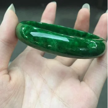 Jade bangle Gamtos Mianmaro Jade bangle Papuošalai Fine Jewelry Smaragdas Sausas Žadeitas Apyrankės Papuošalai