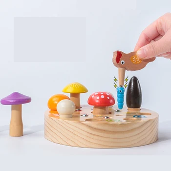 JaheerToy Magnetinio Montessori Mokymo priemones, Žaislus Vaikams Žaidimas Grybauti ir Gaudyti Vabzdžių Žaislas Vaikams 345